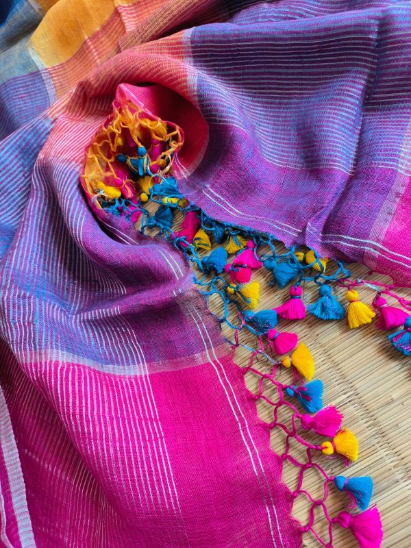 Saree :-Organic Linen By Linen Saree - Image 6