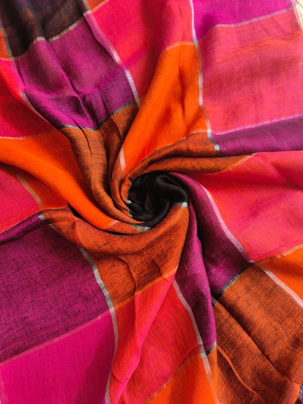 Saree :-Organic Linen By Linen Saree - Image 7