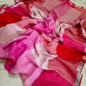 Saree :-Organic Linen By Linen Saree