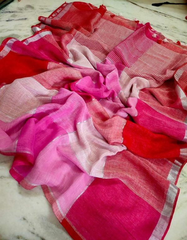 Saree :-Organic Linen By Linen Saree