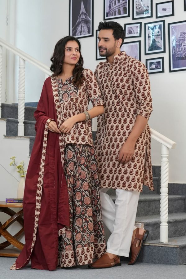 Rab Ne Banadi Jodi :- Couple Dress Lehenga Choli & Gent’s Kurta Pajama - Image 15