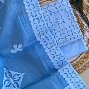Pipli Collection Artisan’s Touch: Pure Cotton Applique Suit with Organdy Dupatta