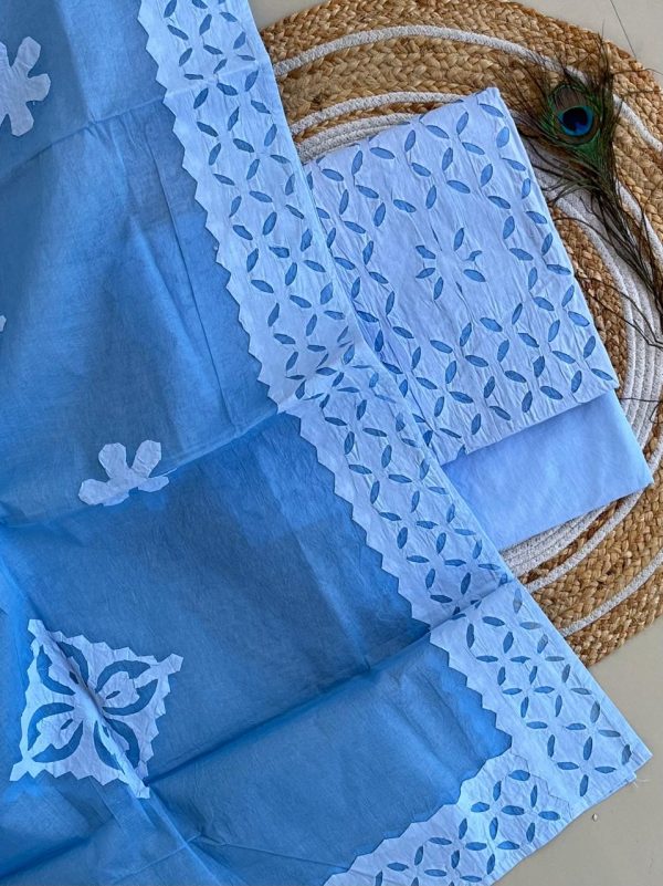 Pipli Collection Artisan’s Touch: Pure Cotton Applique Suit with Organdy Dupatta