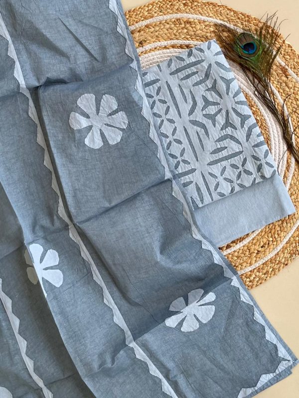 Pipli Collection Artisan’s Touch: Pure Cotton Applique Suit with Organdy Dupatta