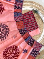 Ajarakh print Suit pcs with patch work and aplique work dupatta - Image 10