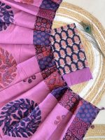 Ajarakh print Suit pcs with patch work and aplique work dupatta - Image 6