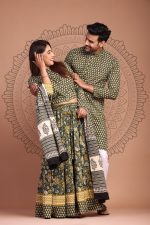 Rab Ne Banadi Jodi :- Couple Dress Lehenga Choli & Gent’s Kurta Pajama - Image 9