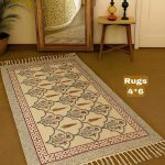 Handmade Block Printed Rug – Elegant & Practical
