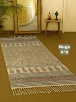 Handmade Block Printed Rug – Elegant & Practical