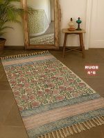 Handmade Block Printed Rug – Elegant & Practical