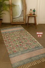Handmade Block Printed Rug – Elegant & Practical - Image 3