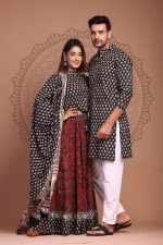Rab Ne Banadi Jodi :- Couple Dress Lehenga Choli & Gent’s Kurta Pajama - Image 3