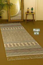 Handmade Block Printed Rug – Elegant & Practical - Image 2