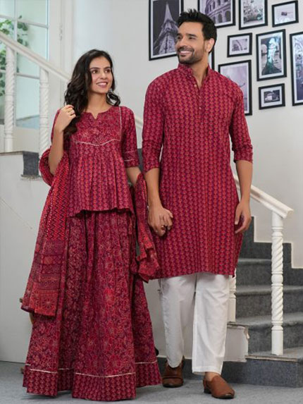 Rab Ne Banadi Jodi Couple Dress Lehenga Choli & Gen Kurta Pajama