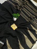 Gauri collection: Mahroon & Silverish Handcrafted Raw Silk Saree with Temple Border