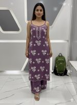 Narangi Chikankari Collection : Peach Noddles Kurti & Palazzo set - Image 3